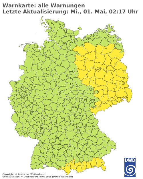 Aktuelle Wetterwarnungen für  Rheingau-Taunus-Kreis